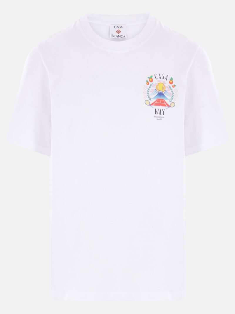 CASABLANCA WAY MOUNTAIN SHORT SLEEVE T- SHIRT WHITE