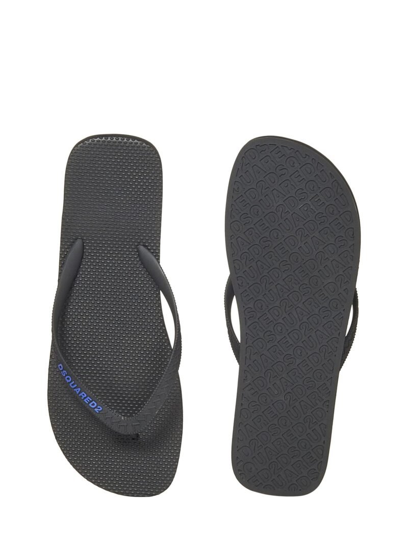 DSQUARED2 BLACK RUBBER SANDALS