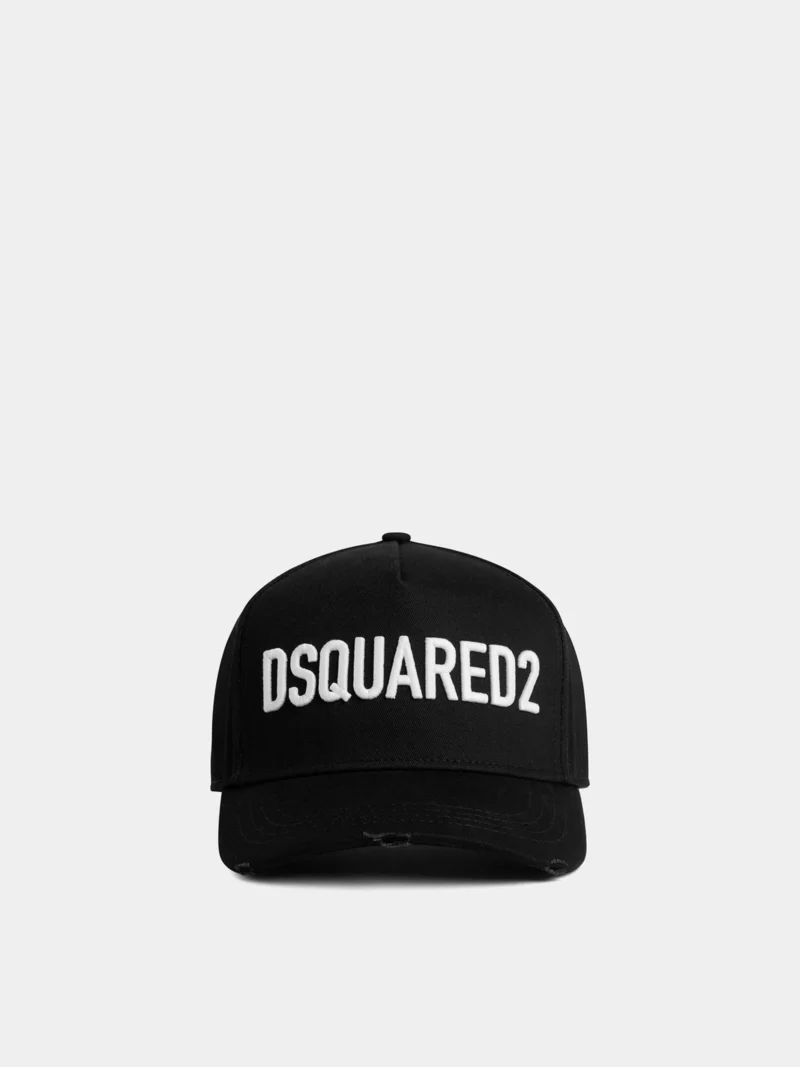 DSQUARED2 TECHNICOLOR BASEBALL CAP BLACK/WHITE