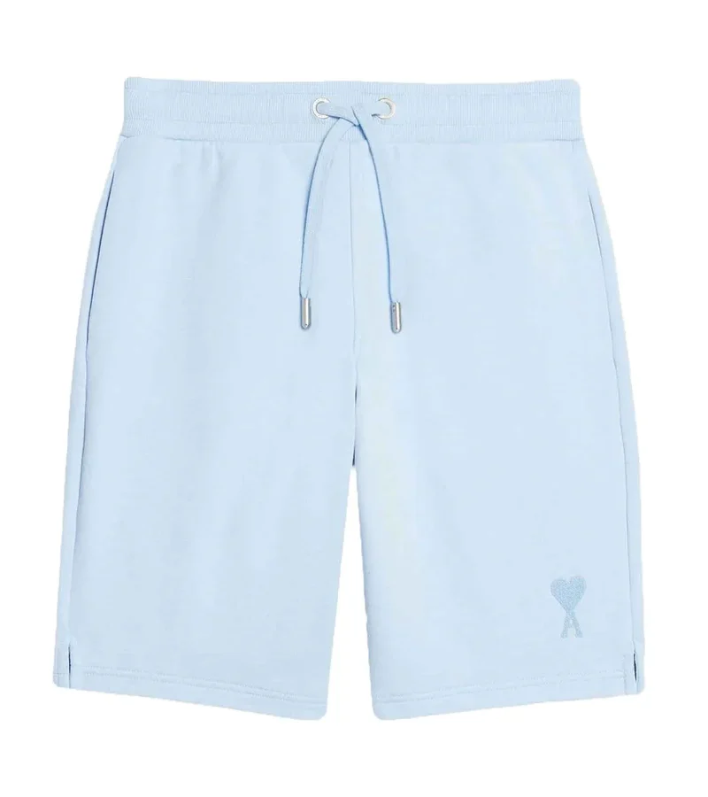 AMI PARIS PINK TONAL ADC SWEAT SHORTS