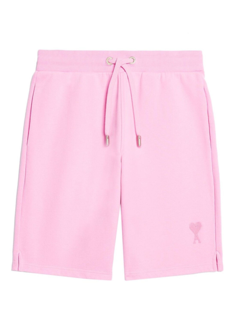 AMI PARIS PINK TONAL ADC SWEAT SHORTS