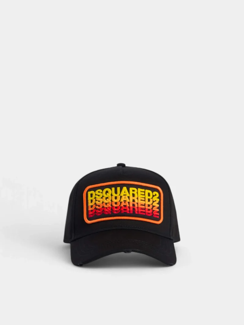 DSQUARED2 LOGO PATCH BASEBALL CAP BLACK